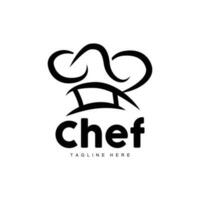 logotipo de sombrero de chef, vector de cocina hecho a mano colección de sombreros de chef, diseño de marca de producto