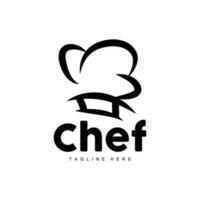 logotipo de sombrero de chef, vector de cocina hecho a mano colección de sombreros de chef, diseño de marca de producto