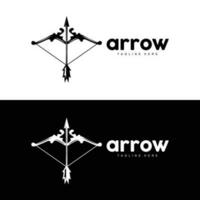 Arrow Logo, Bow Arrow Minimalist Simple Design, Archer Vector, Templet Illustration Symbol Icon vector