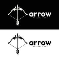 Arrow Logo, Bow Arrow Minimalist Simple Design, Archer Vector, Templet Illustration Symbol Icon vector