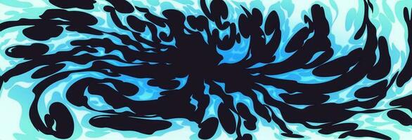 azul fuego efecto, dibujos animados agua historietas antecedentes vector