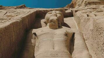 Interior Statues Of Abu Simbel Temple In Egypt video