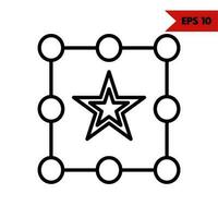 star in element mathematics line icon vector