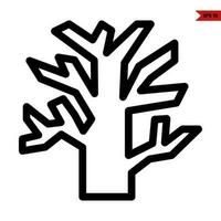 tree line icon vector