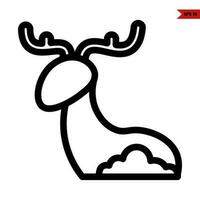 deer line icon vector