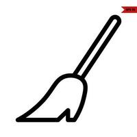 broom line icon vector