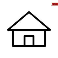 home line icon vector