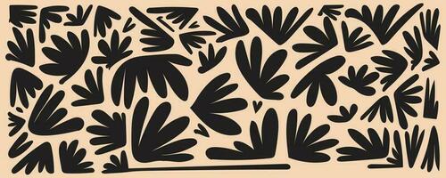 abstract simple minimalist hand drawn nature vector