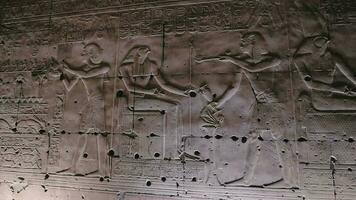 vägg målningar i de gammal egyptisk tempel av abydos video