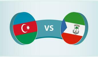 Azerbaijan versus Equatorial Guinea, team sports competition concept. vector