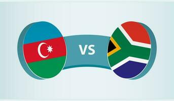 Azerbaijan versus South Africa, team sports competition concept. vector