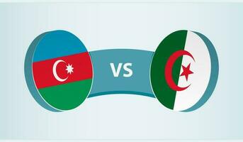 Azerbaijan versus Algeria, team sports competition concept. vector