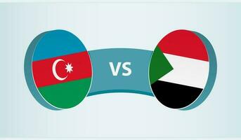 Azerbaijan versus Sudan, team sports competition concept. vector