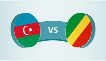 Azerbaijan versus Congo, team sports competition concept. vector