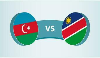 azerbaiyán versus Namibia, equipo Deportes competencia concepto. vector