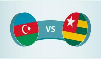 Azerbaijan versus Togo, team sports competition concept. vector