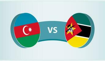 Azerbaijan versus Mozambique, team sports competition concept. vector