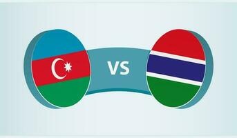 azerbaiyán versus Gambia, equipo Deportes competencia concepto. vector