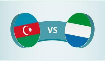 Azerbaijan versus Sierra Leone, team sports competition concept. vector