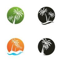 Tropical island illustration design template vector