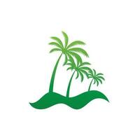 Tropical island illustration design template vector