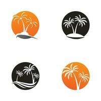 Tropical island illustration design template vector