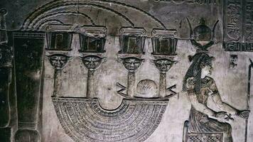 Egyptische oude tempel van dendera binnen, Egypte video