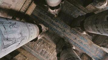 pintado techos en el templo de dendera, Egipto video