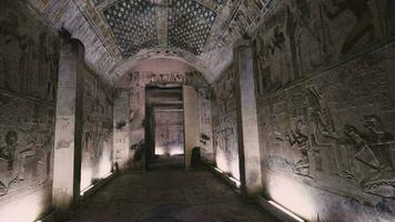 antico tempio di abydos interno, Egitto video