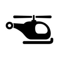 Helicopter vector icon. aircraft illustration sign. fly symbol. airline logo isolated on white background.