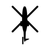 Helicopter vector icon. aircraft illustration sign. fly symbol. airline logo isolated on white background.