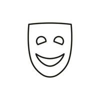carnaval máscara icono vector. anónimo ilustración signo. logo aislado en blanco antecedentes. vector