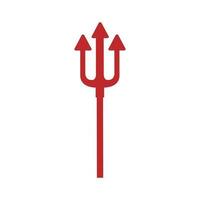 Trident devil icon vector. pitchfork illustration sign. hell symbol. vector