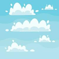 Vector Image Of Blue Sky With White Clouds