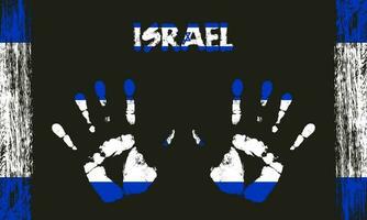vector bandera de Israel con un palma