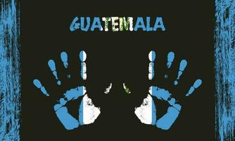 Vector flag of Guatemala with a palm