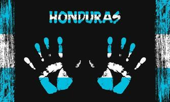 Vector flag of Honduras with a palm