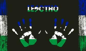 vector bandera de Lesoto con un palma