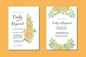 Wedding Invitation Rose Flower vector