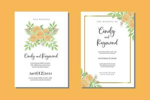 Wedding Invitation Rose Flower vector