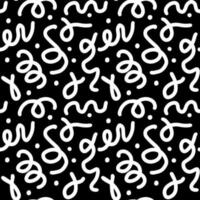 90s seamless pattern squiggle random vector