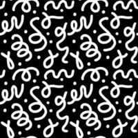 90s seamless pattern squiggle random vector