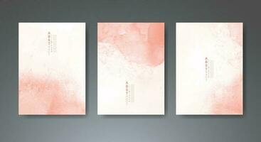 Set of creative hand painted abstract watercolor background. Design for your cover, date, postcard, banner, logo. vector