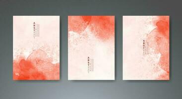 Set of creative hand painted abstract watercolor background. Design for your cover, date, postcard, banner, logo. vector