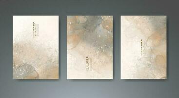 Set of creative hand painted abstract watercolor background. Design for your cover, date, postcard, banner, logo. vector