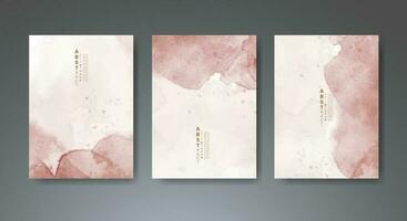 Set of creative hand painted abstract watercolor background. Design for your cover, date, postcard, banner, logo. vector