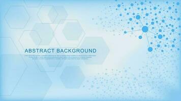 Abstract molecular structure with hexagon shapes for medical concept background. Vector illustration.