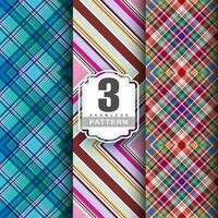 Set Tartan Plaid Scottish Seamless Pattern. Flat textile fabric pattern ornament design. Texture from tartan, plaid, tablecloths, shirts, clothes, dresses, bedding, blankets and other textile. vector