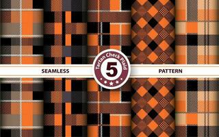 Set Tartan Plaid Scottish Seamless Pattern. Flat textile fabric pattern ornament design. Texture from tartan, plaid, tablecloths, shirts, clothes, dresses, bedding, blankets and other textile. vector