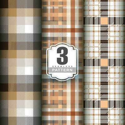 Set Tartan Plaid Scottish Seamless Pattern. Flat textile fabric pattern ornament design. Texture from tartan, plaid, tablecloths, shirts, clothes, dresses, bedding, blankets and other textile.